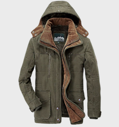 Maximus - Warme Herren-Winterjacke mit Kapuze und vielen Taschen