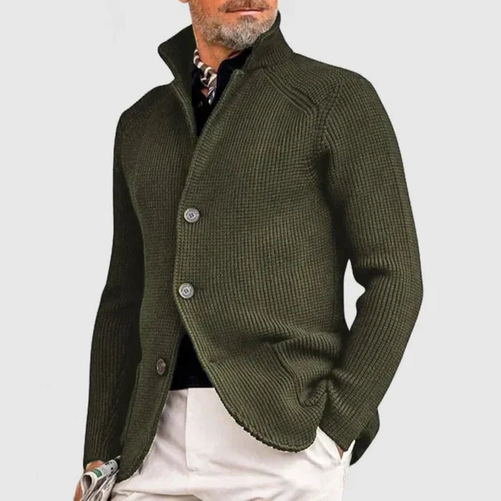 Eleganter cardigan für herren mit knopfverschluss