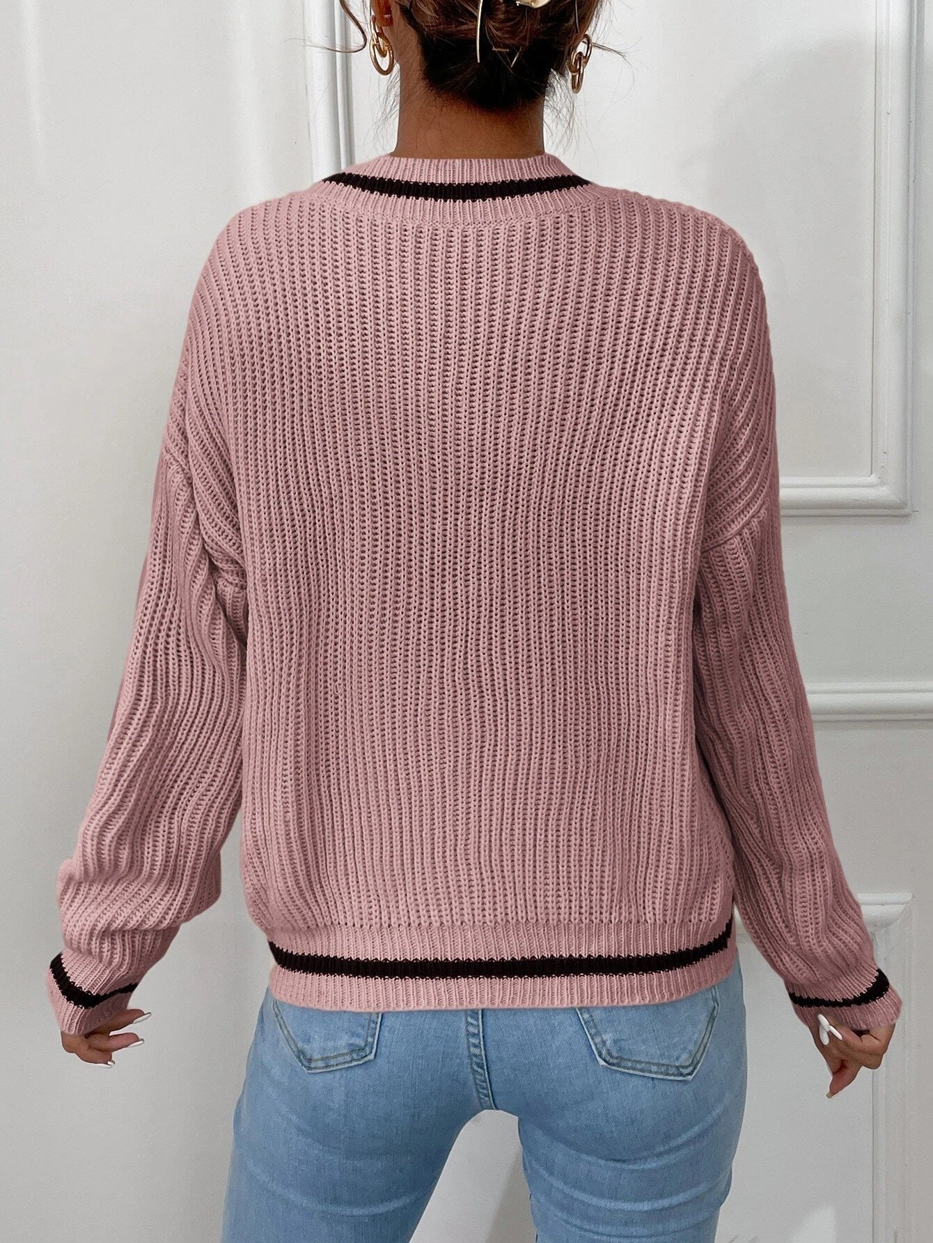 Babatte | Patchwork V-Ausschnitt Pullover