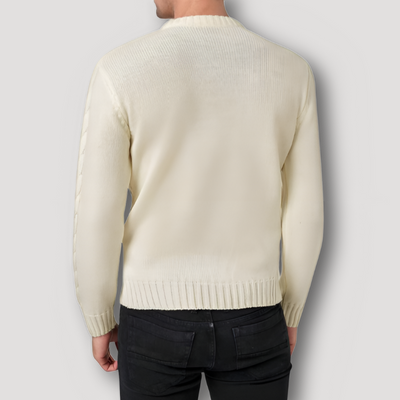 Brielle | Gerippter Zopfstrick Crew Neck Pullover