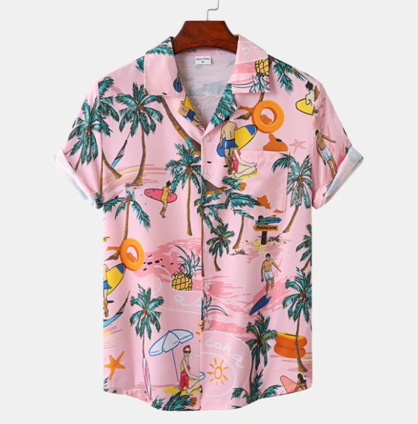 Hawaii surf blume bluse für männer