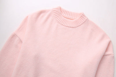 Gisela | rosa bequemer pullover