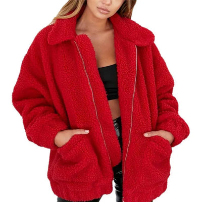 Cel | Teddy Mantel Damen Faux Fur Elegant