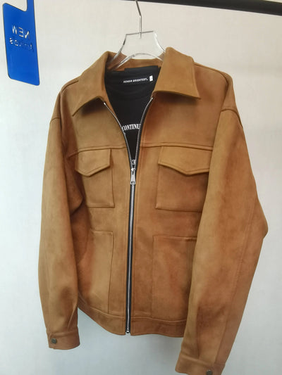 Alestan | Suede Kurzjacke mit Reißverschluss Herren