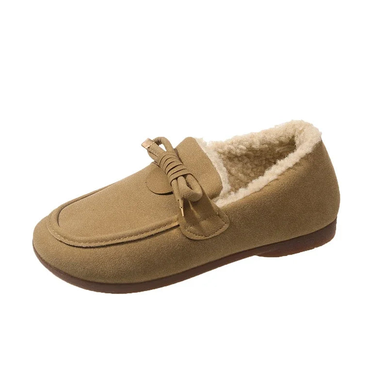 Brimey | Warme Damen Plüsch-Slip-On Loafers für den Winter