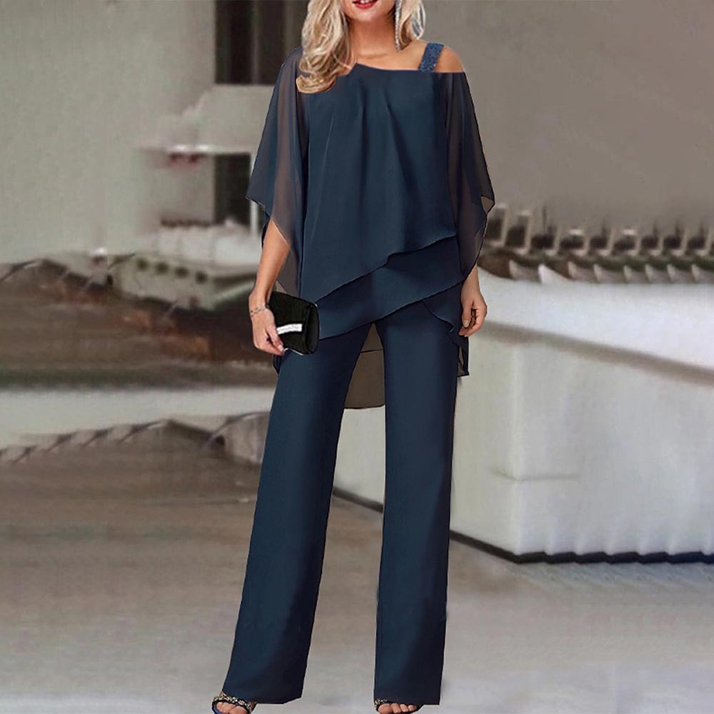 WOLFF Damen Zweiteiler Satz| Eleganter Zweiteiler mit Cold Shoulder