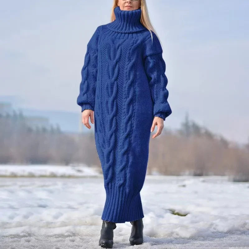 Tella | Lässiges Strickkleid mit Rollkragen für Winter