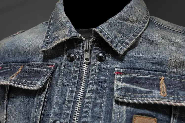 Bruno | Stilvolle Vintage-Jeansjacke für Herren aus Baumwolle