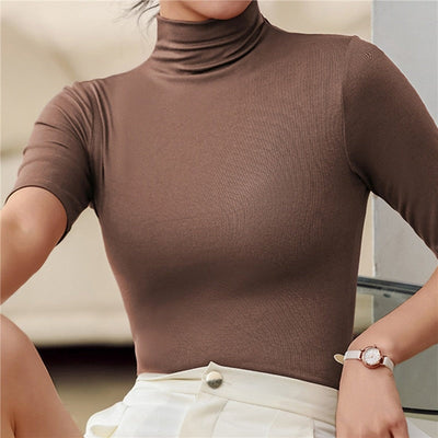 Klassischer nahtloser rollkragenpullover - Esther