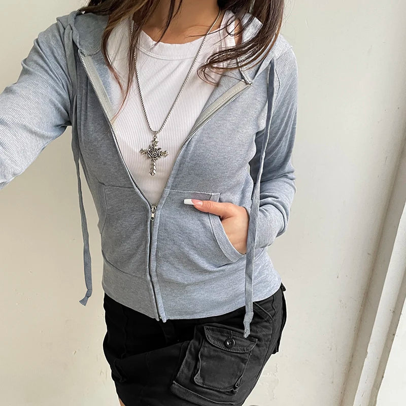 Lea | Casual Hoodie mit Reißverschluss für Damen