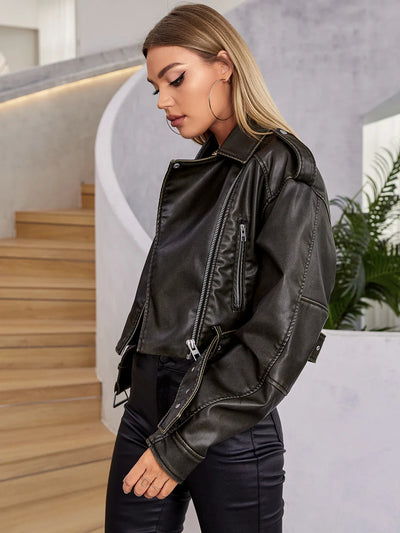 Katya | High Street Lederjacke Damen im Motorradstil