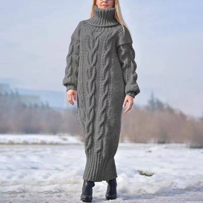 Tella | Lässiges Strickkleid mit Rollkragen für Winter