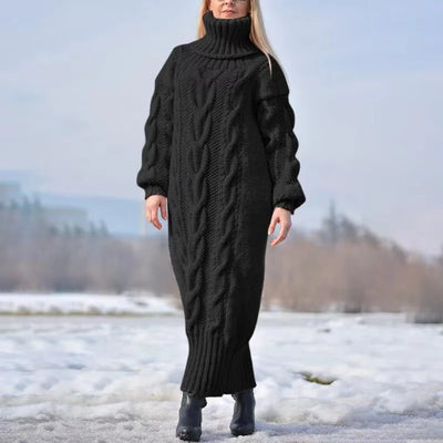 Tella | Lässiges Strickkleid mit Rollkragen für Winter