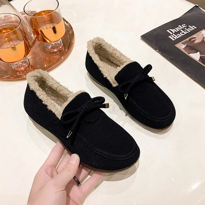 Brimey | Warme Damen Plüsch-Slip-On Loafers für den Winter