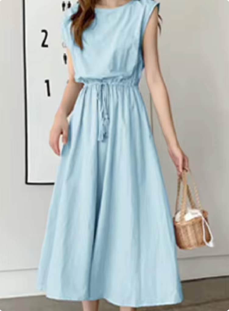 April | Sommer Midi-Kleid für Damen