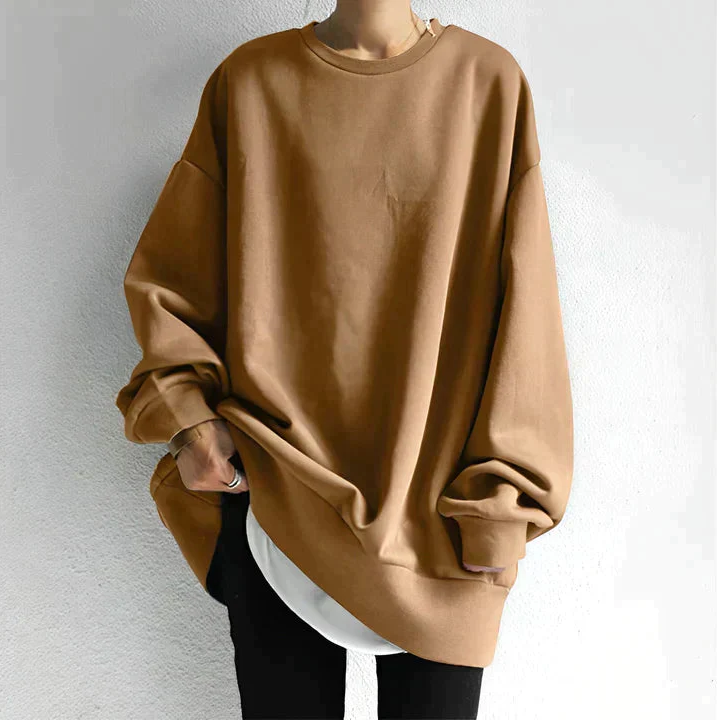 Oversized-pullover - weiter, langärmeliger damenpullover mit lockerer passform