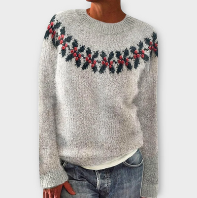 Simone winterlicher damenstrickpullover - wärme und stil für die kalte jahreszeit