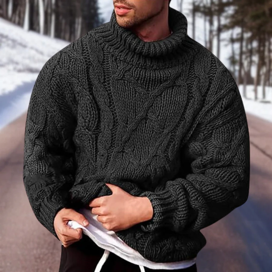 Warmer strickpullover für herren – bequem und vielseitig