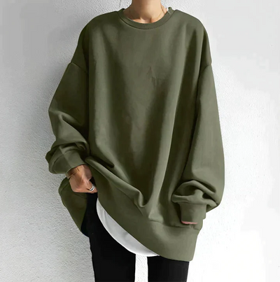 Oversized-pullover - weiter, langärmeliger damenpullover mit lockerer passform