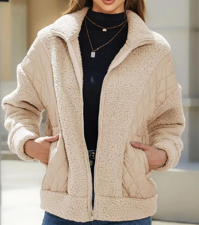 Gabriel | kuschelige steppjacke aus sherpa für damen