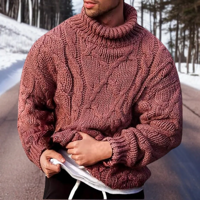 Warmer strickpullover für herren – bequem und vielseitig