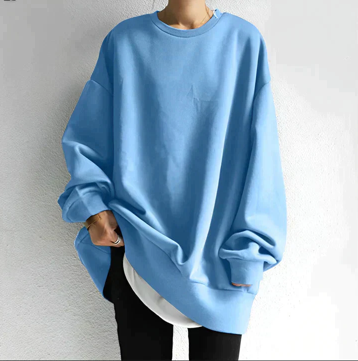 Oversized-pullover - weiter, langärmeliger damenpullover mit lockerer passform