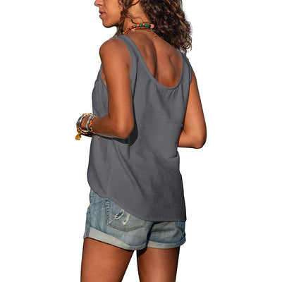 Hannah - Tanktop mit Knopfleiste und Tasche