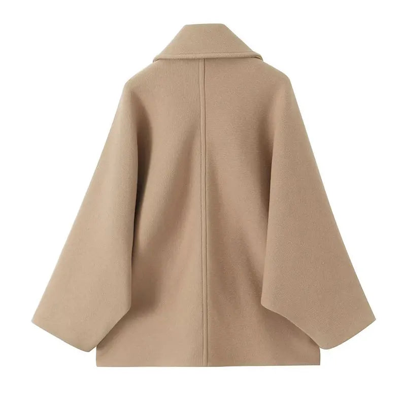 Jessy | Oversized Mantel in Beige für Frauen