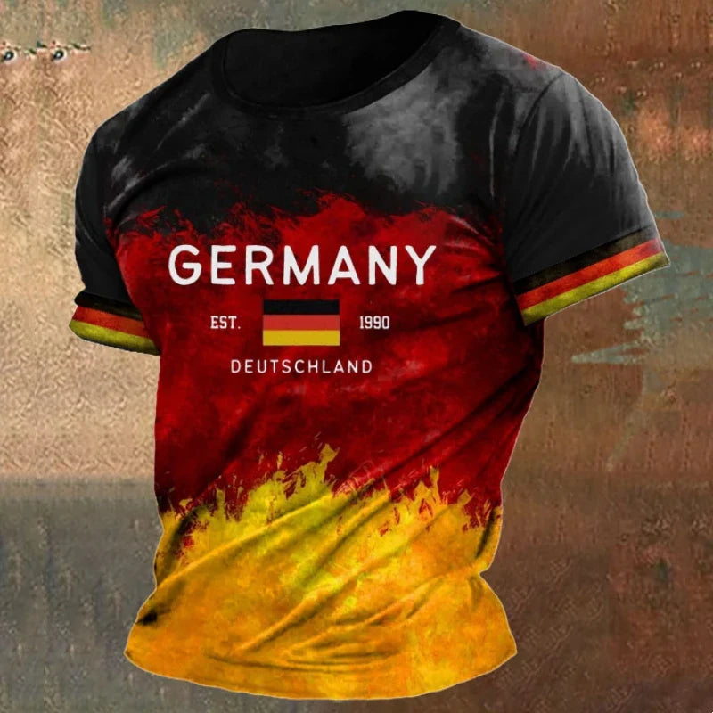 Geron | Retro German Flag Herren T-Shirt