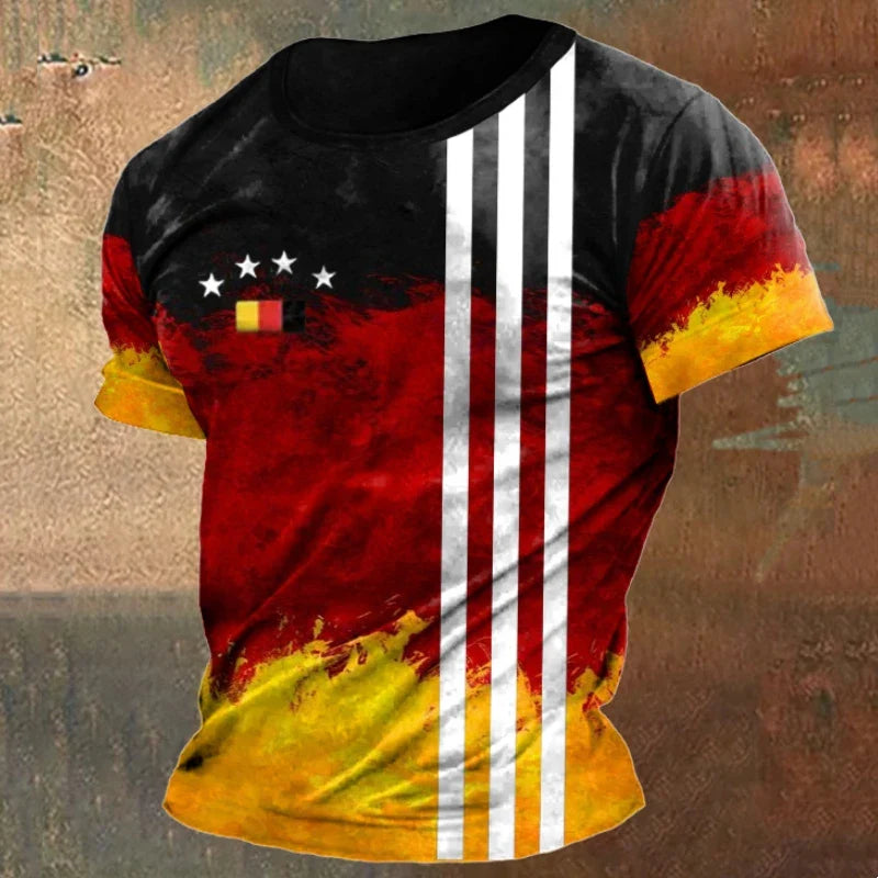 Geron | Retro German Flag Herren T-Shirt