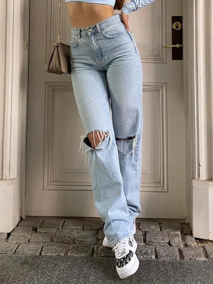 Raelyn - modische zerrissene jeans für damen