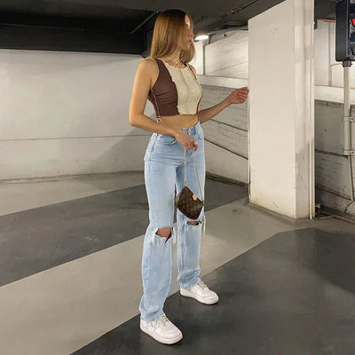 Raelyn - modische zerrissene jeans für damen