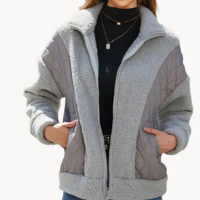 Gabriel | kuschelige steppjacke aus sherpa für damen