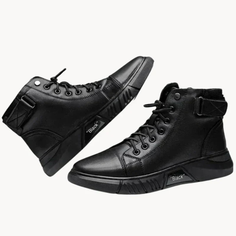 Walter - stylische warme schwarze herrenstiefel