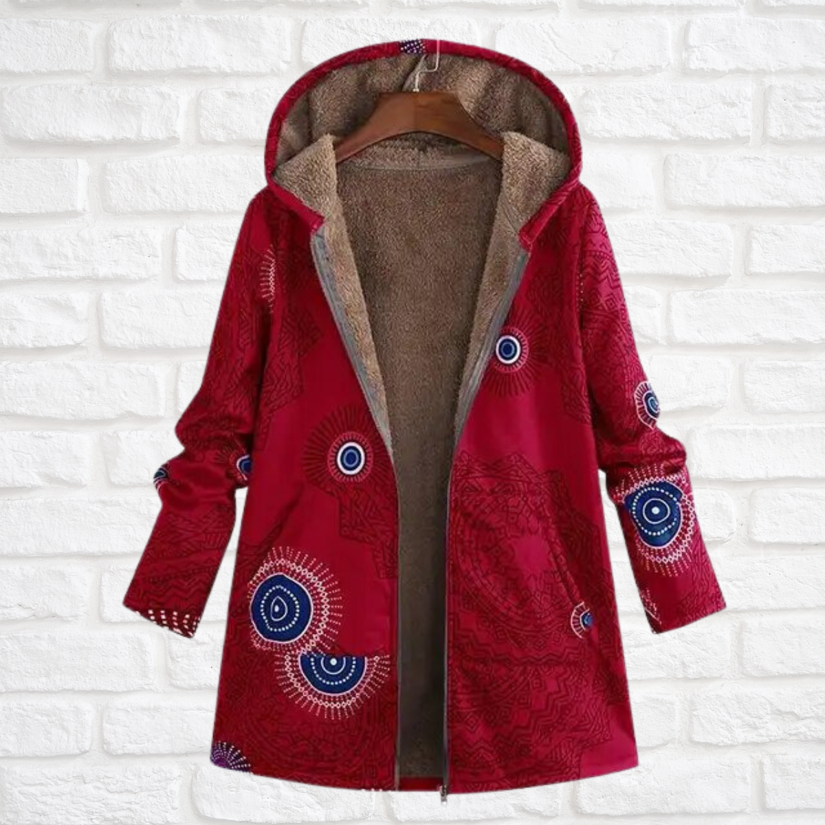 Ashlyn | Neu bedruckte klassische Jacke mit Kapuze