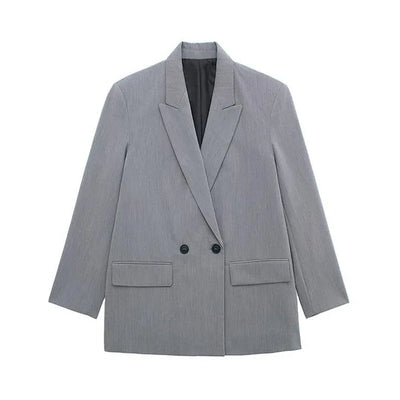 Amiah – eleganter blazer mit langen armeln und strukturiertem design