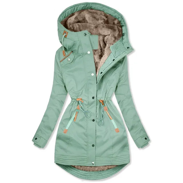 Kuschelige & wetterfeste damen-parka-jacke