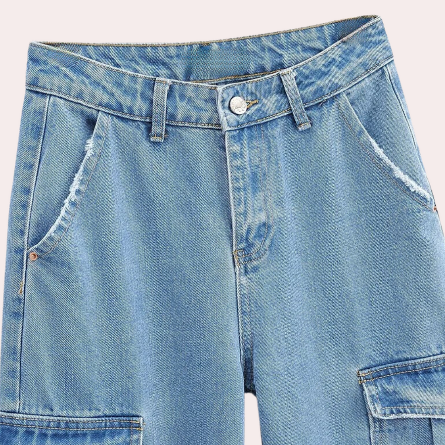 Mailani – lässige denim-cargohose für damen