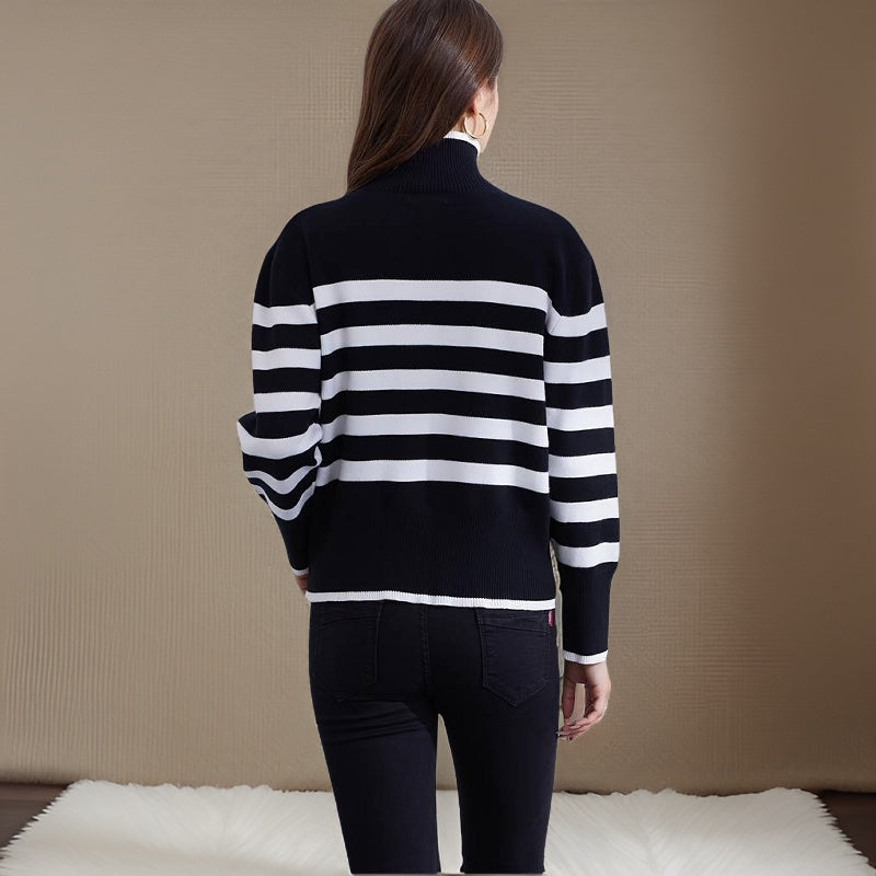 Braylin | Rollkragenpullover mit Streifen