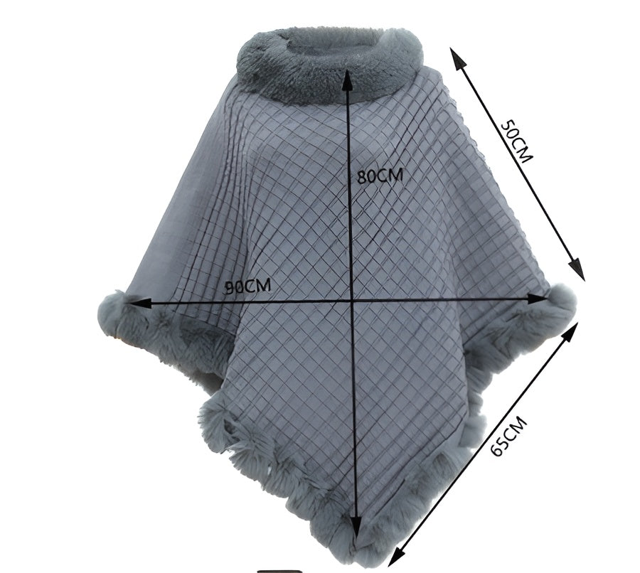 Blysara | Schicker Poncho-Pullover für den Winter