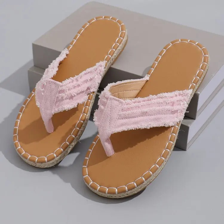 Bahiny | Lässige Boho-Sandalen mit Rohbesatz