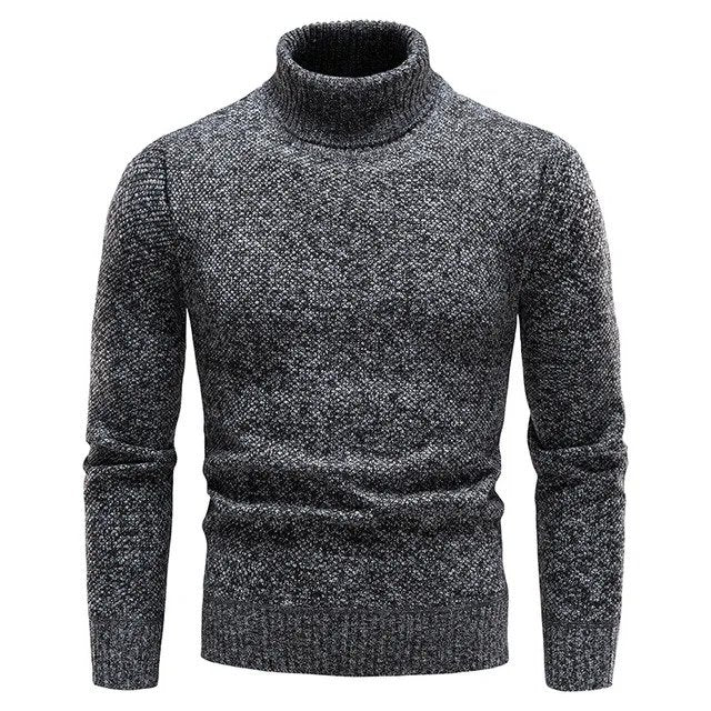 Bequemer und eleganter herrenpullover mit rollkragen