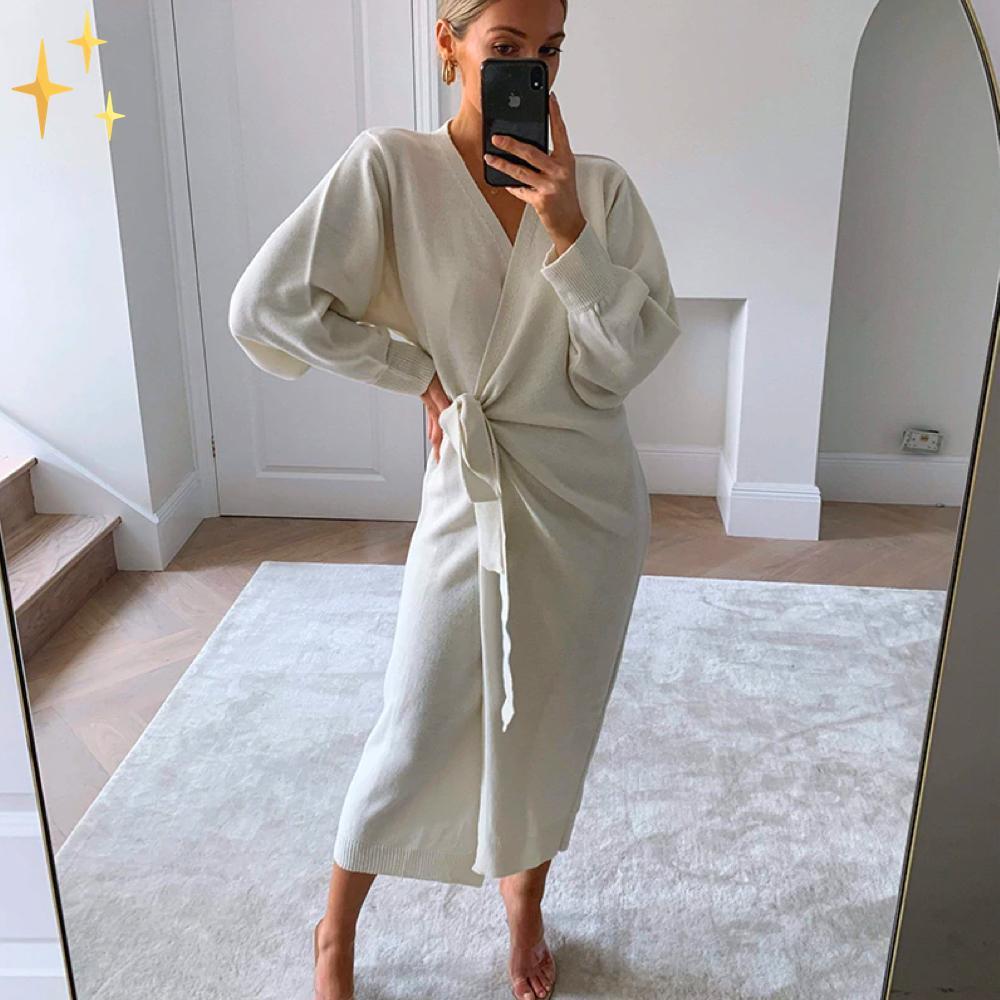 Mila Sunday Baumwolle Wrap Bademantel Kleid für zu Hause zu entspannen im Stil