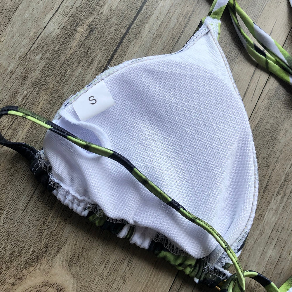 Maillot de bain string tanga brésilien deux pièces tropical La Bohème