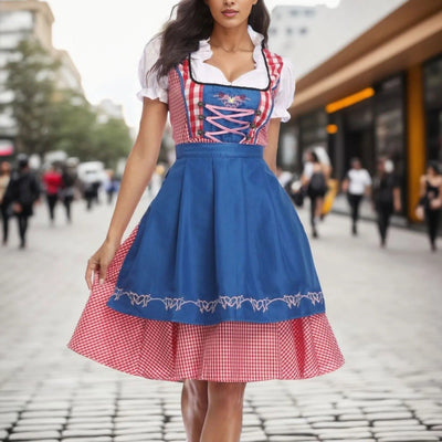 Greta | Traditionelles Dirndl mit Karos für das Oktoberfest